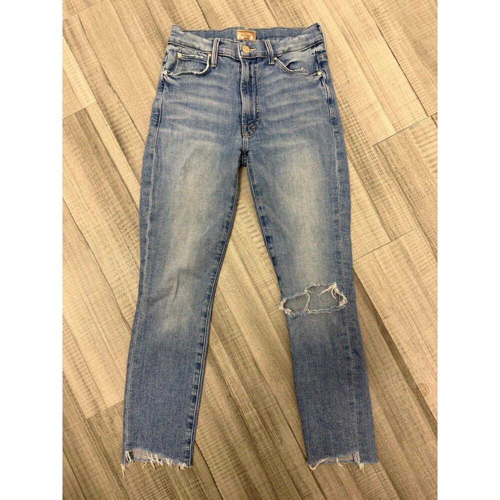 Mother jeans the stunner ankle step fray size 24